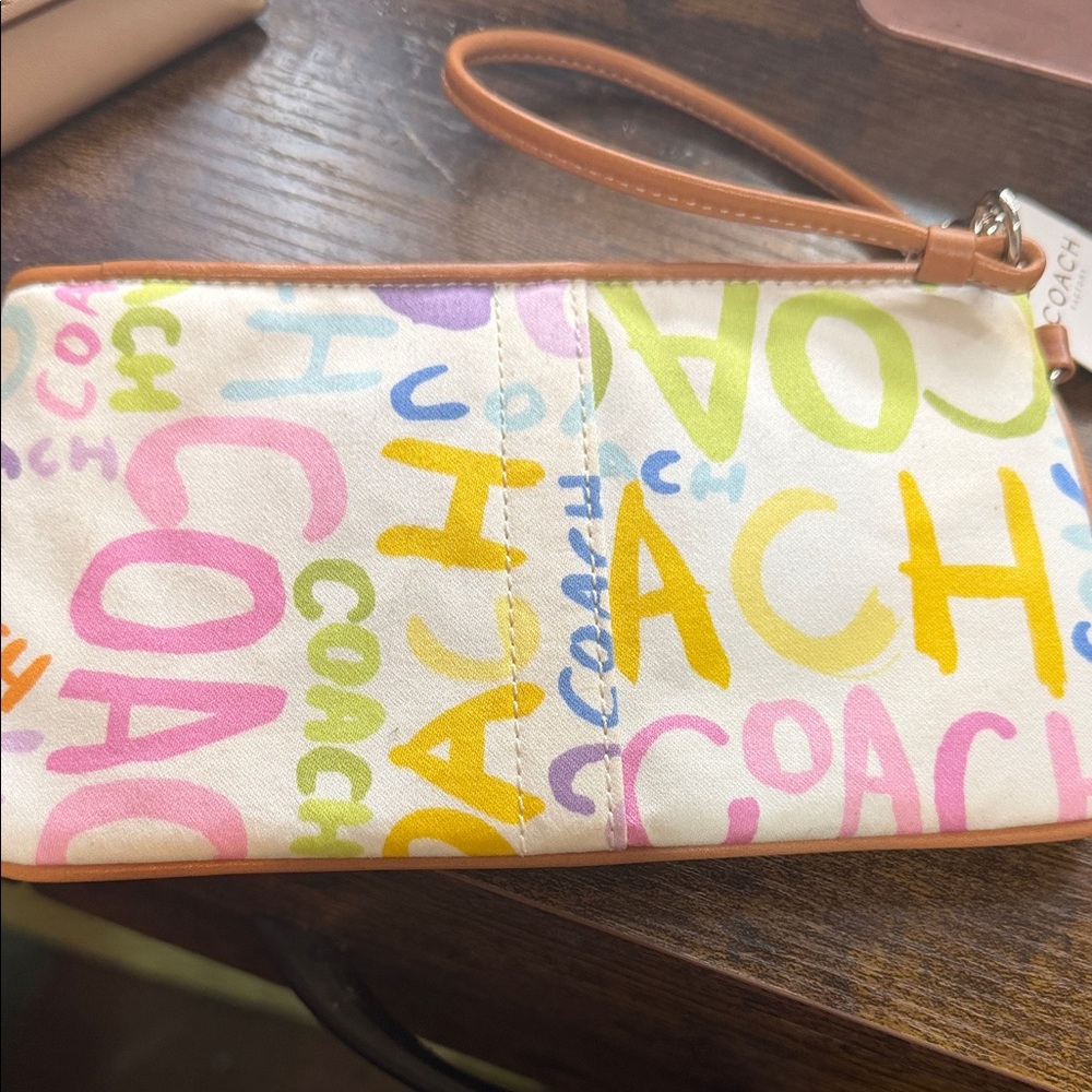 Coach Colorful Lettering Wristlet - Picture 2 of 4